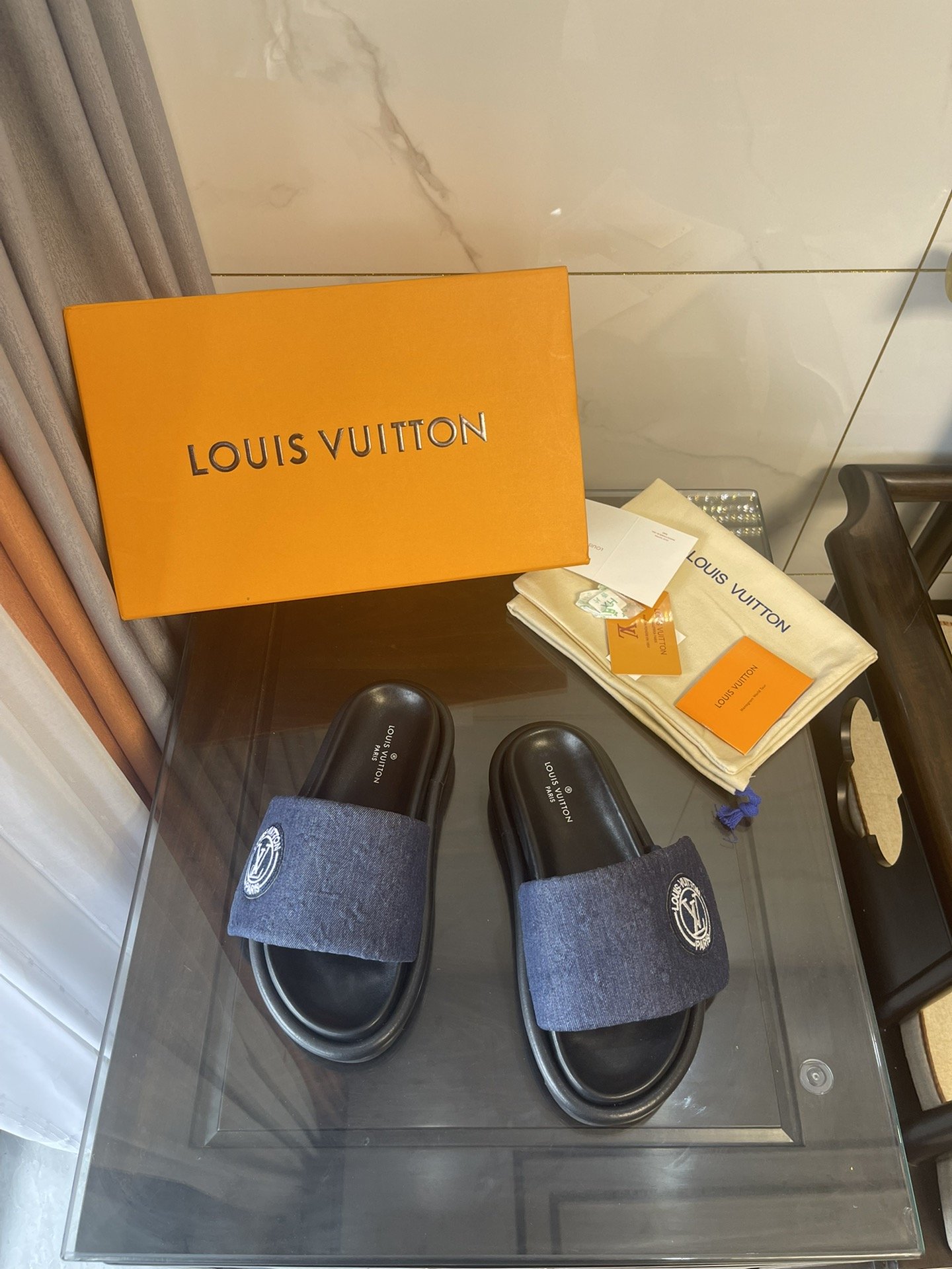 Louis Vuitton Women's Pool Pillow Comfort Mule Blue For Women LV - Soul Replicas