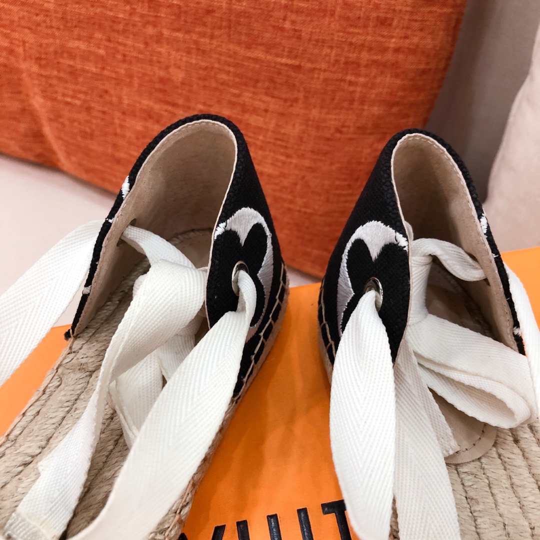 Louis Vuitton Women's Starboard Flat Espadrille Black For Women LV - Soul Replicas