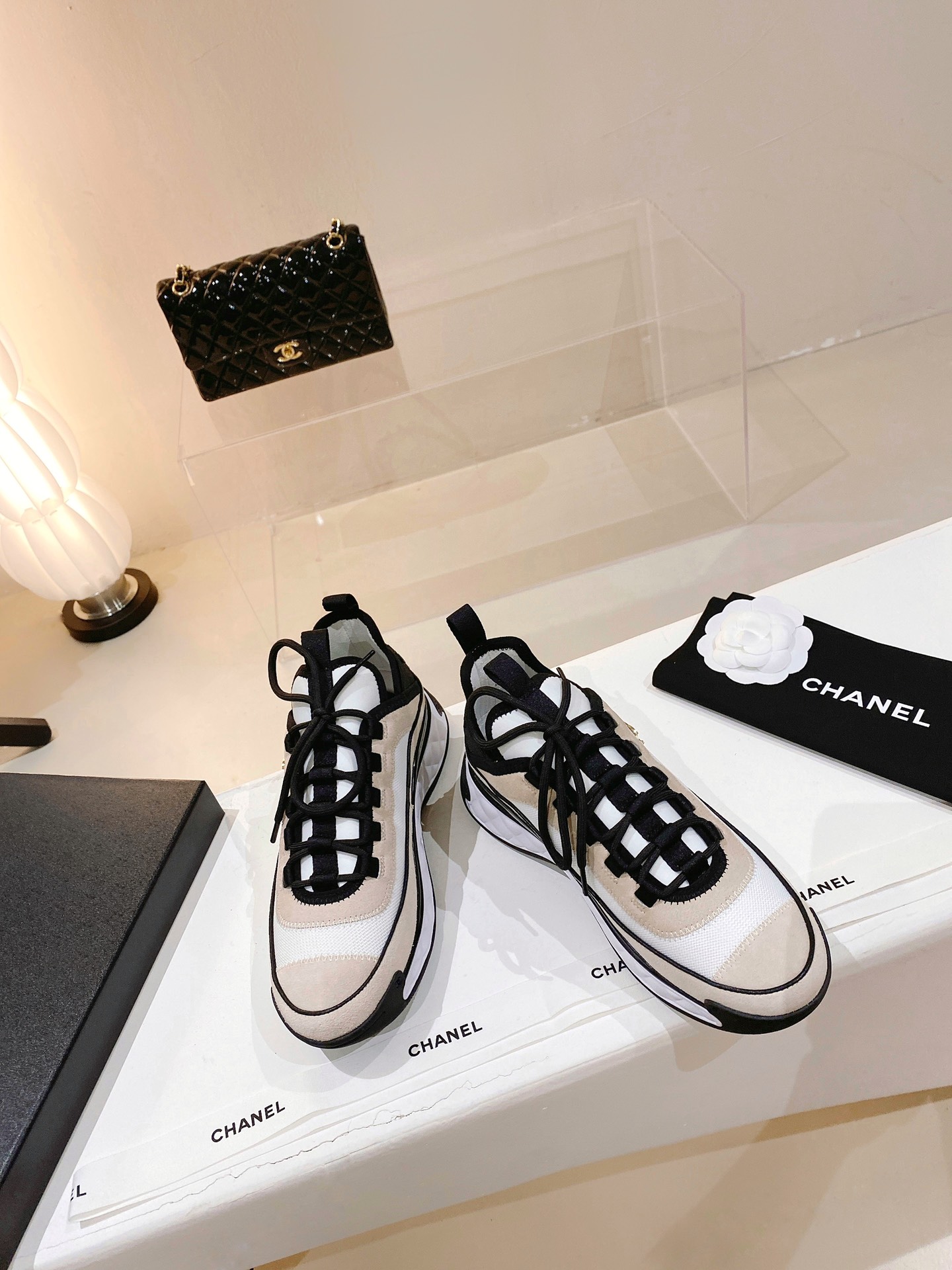 Chanel Women's Sneakers Beige For Women - Soul Replicas