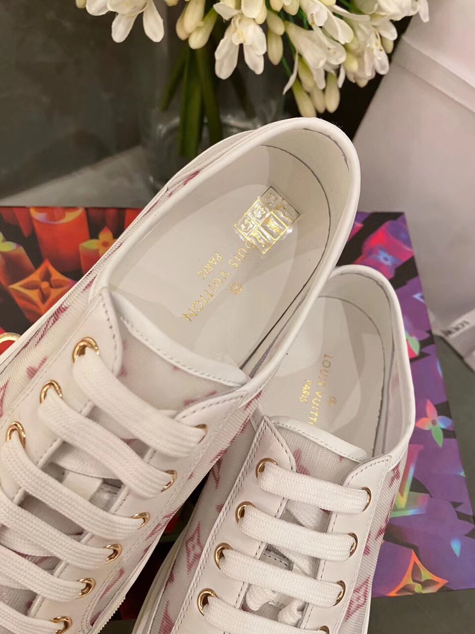 Louis Vuitton Stellar Sneaker Technical Fabric Pink/White For Women LV - Soul Replicas