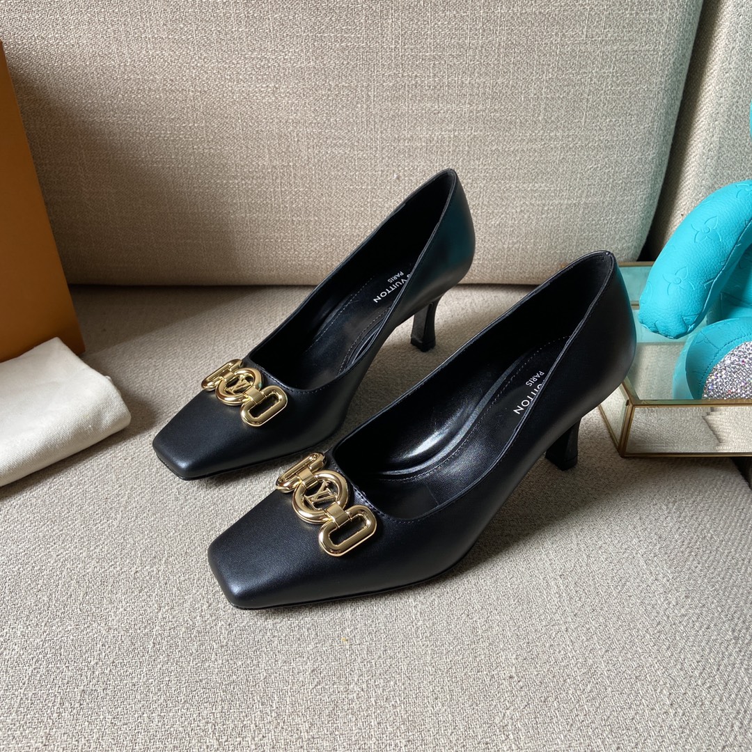 Louis Vuitton Women's Rotary Pump Black For Women LV 1AAE24 - Soul Replicas
