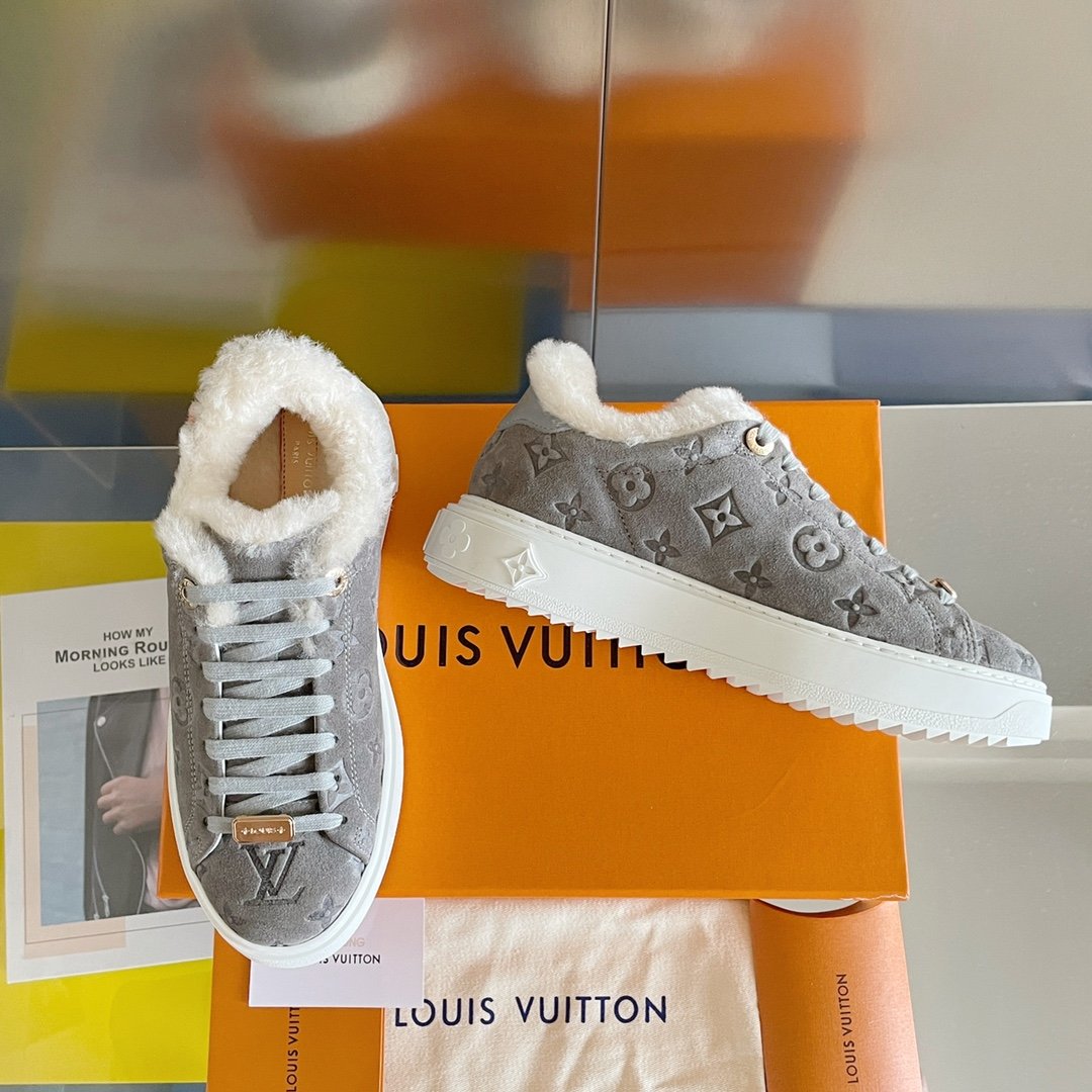 Louis Vuitton Women's Time Out Sneaker Grey For Women LV - Soul Replicas