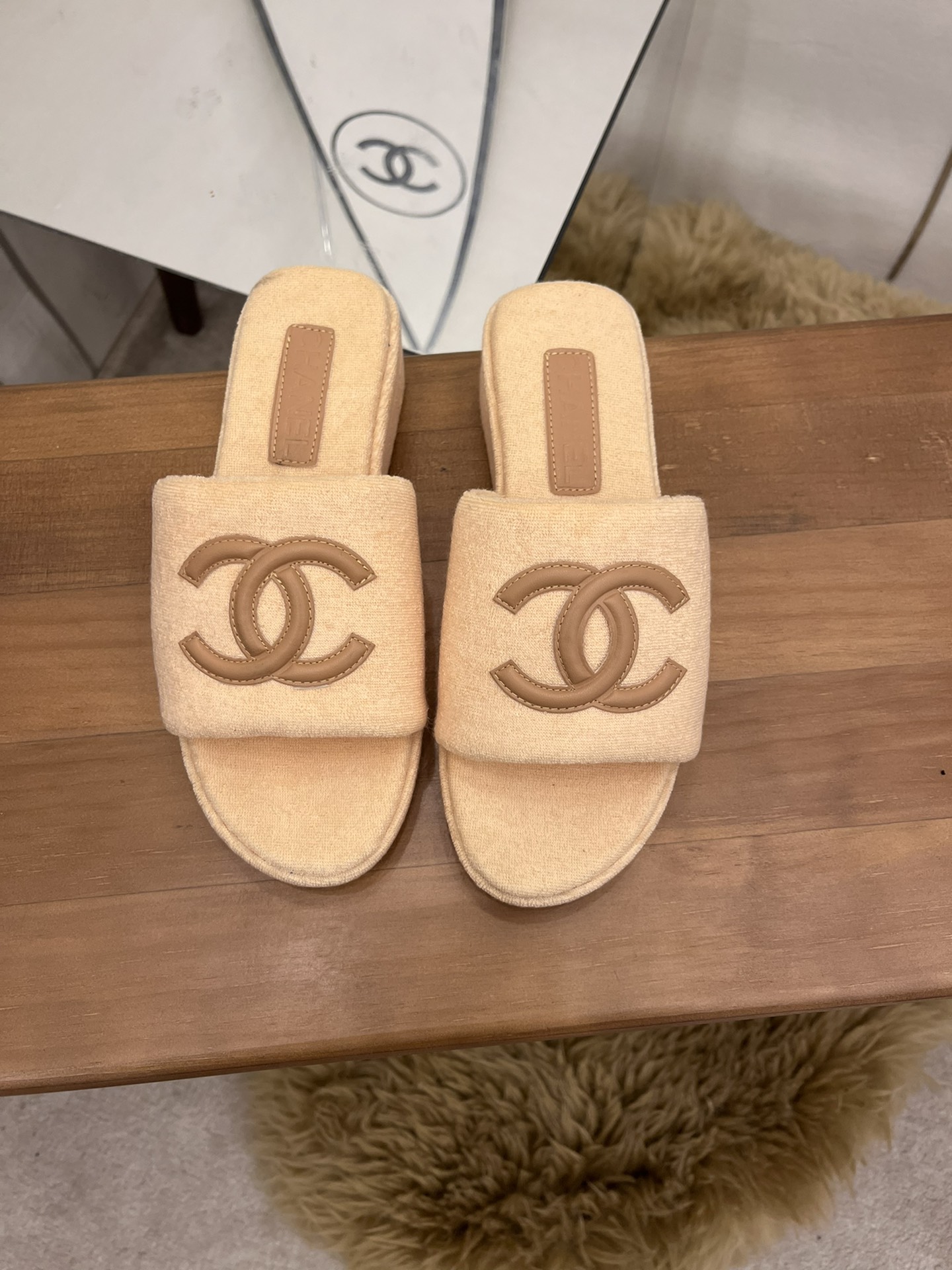 Chanel Women's Mules Beige For Women 1.5in/4cm - Soul Replicas