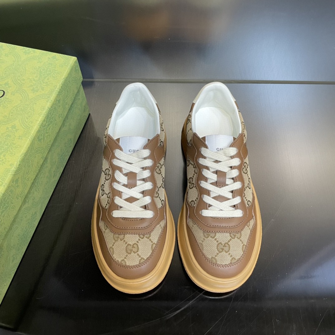 Gucci Women's Gucci Sneaker Brown And Beige For Women 676092 UPG20 2866 - Soul Replicas