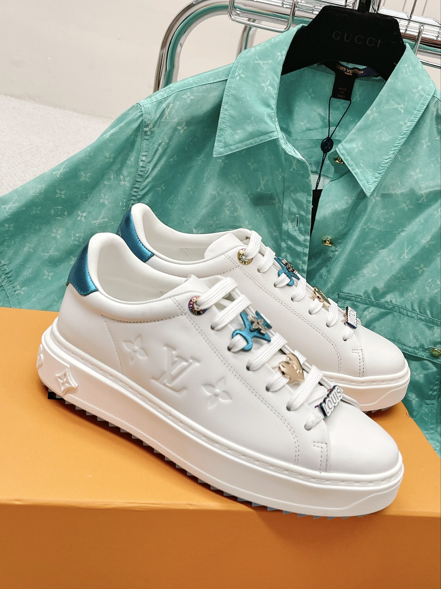 Louis Vuitton Women's Time Out Sneaker Blue For Women LV 1AADNP - Soul Replicas
