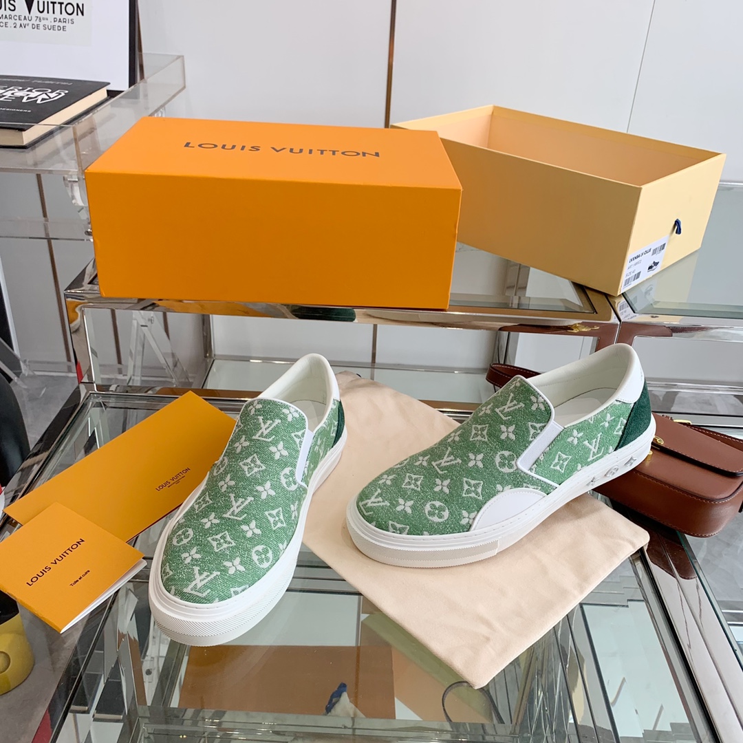 Louis Vuitton Women's Trocadero Slip On Green For Women LV - Soul Replicas