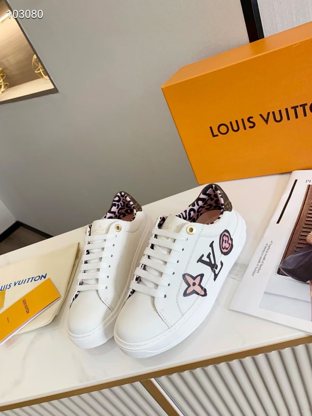 Louis Vuitton Time Out Sneaker White For Women LV - Soul Replicas