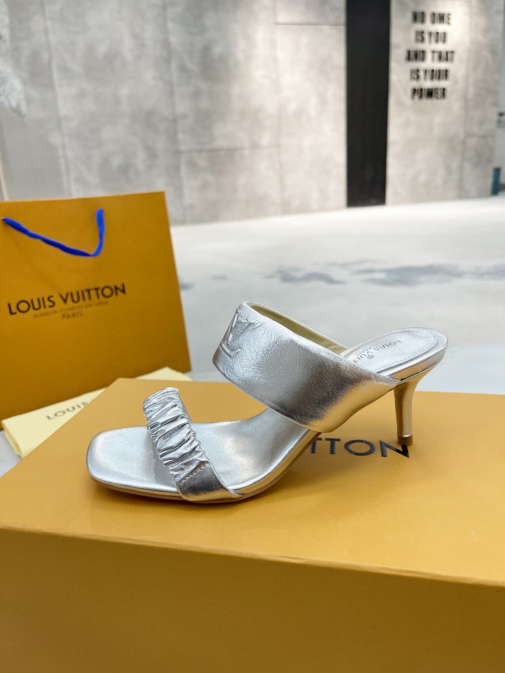 Louis Vuitton Women's Drapy Mule Sliver For Women LV - Soul Replicas