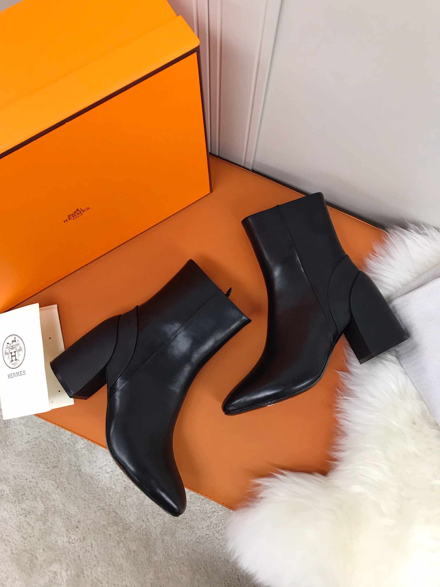 Hermes Brooke Ankle Boots Black For Women 2.4in/6cm - Soul Replicas