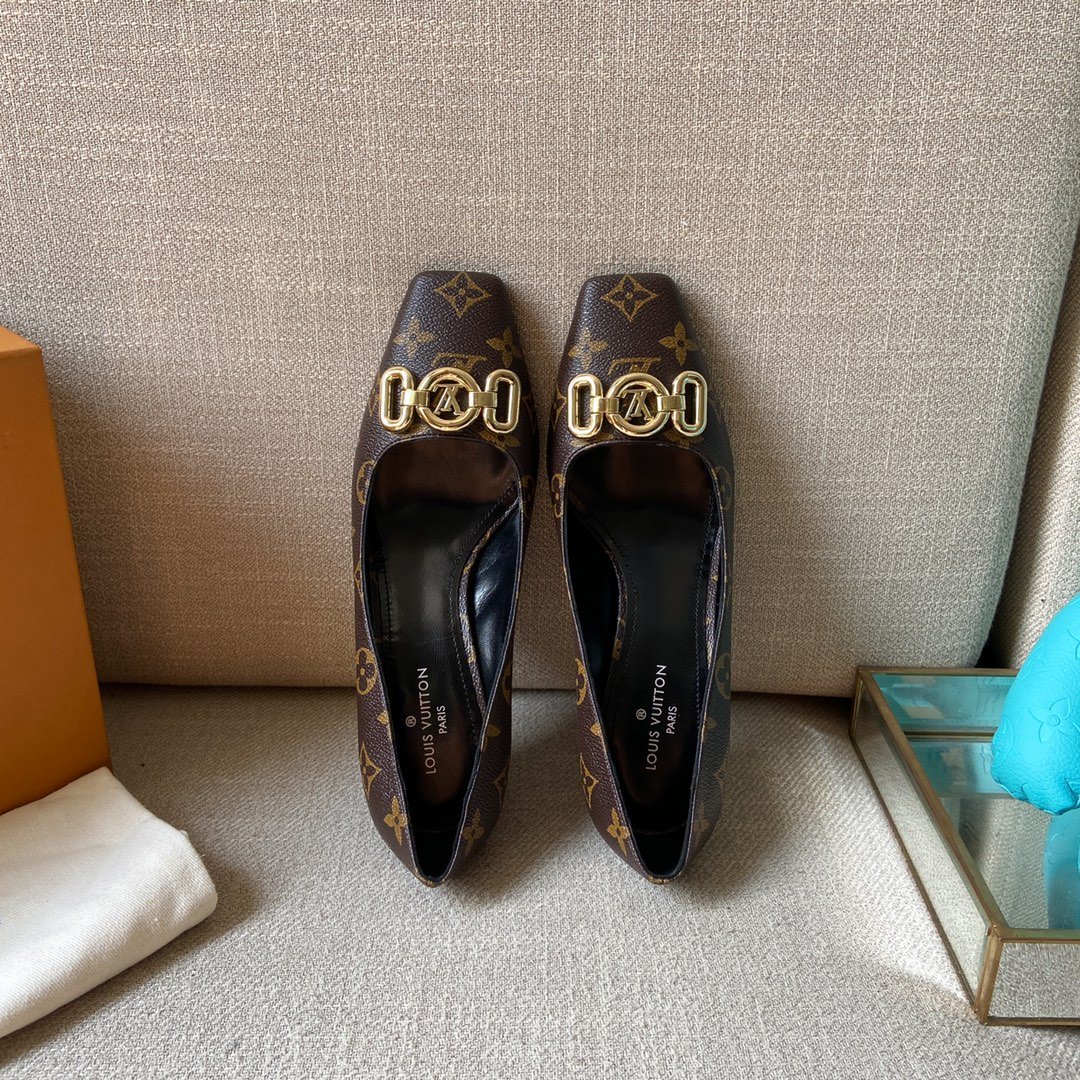 Louis Vuitton Women's Rotary Pump Cacao Brown For Women LV - Soul Replicas