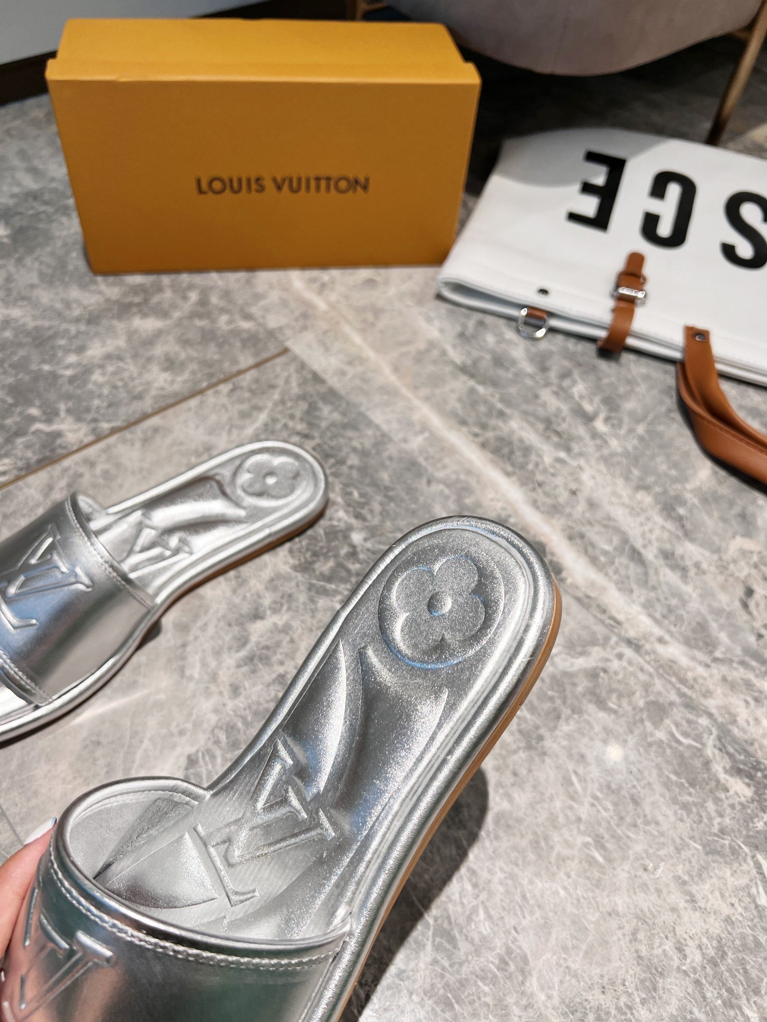 Louis Vuitton Women's Magnetic Flat Mule Sliver For Women LV 1AA1KZ - Soul Replicas