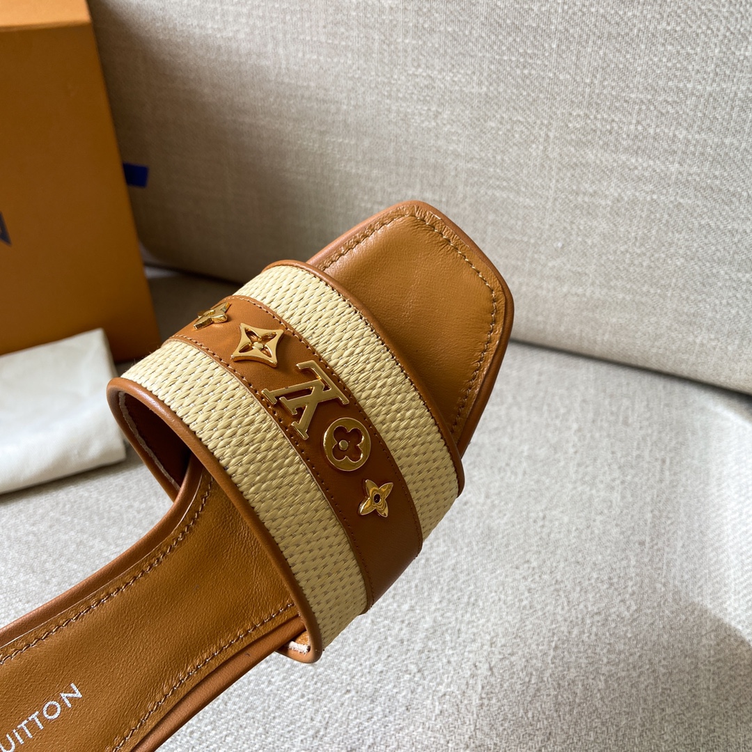 Louis Vuitton Women's Lock It Mule Brown For Women LV 2.2in/5.5cm - Soul Replicas