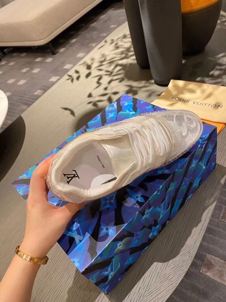 Louis Vuitton Trainer Sneaker Transparent Virgil Abloh For Women LV - Soul Replicas