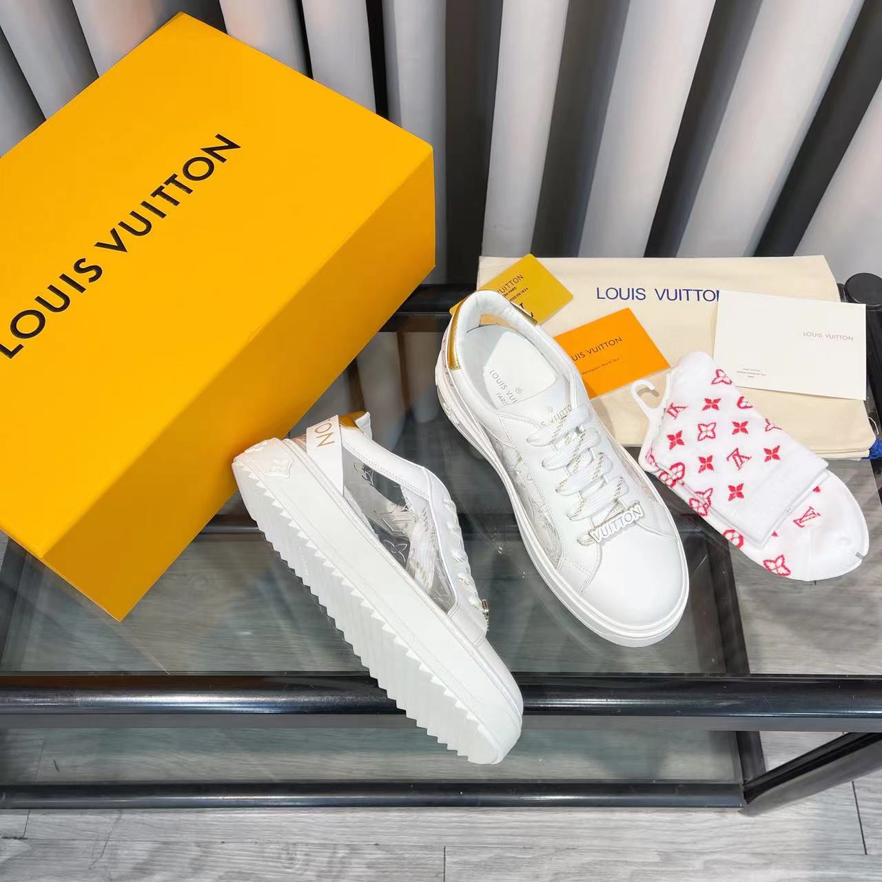 Louis Vuitton Women's Time Out Sneaker Gold For Women LV - Soul Replicas