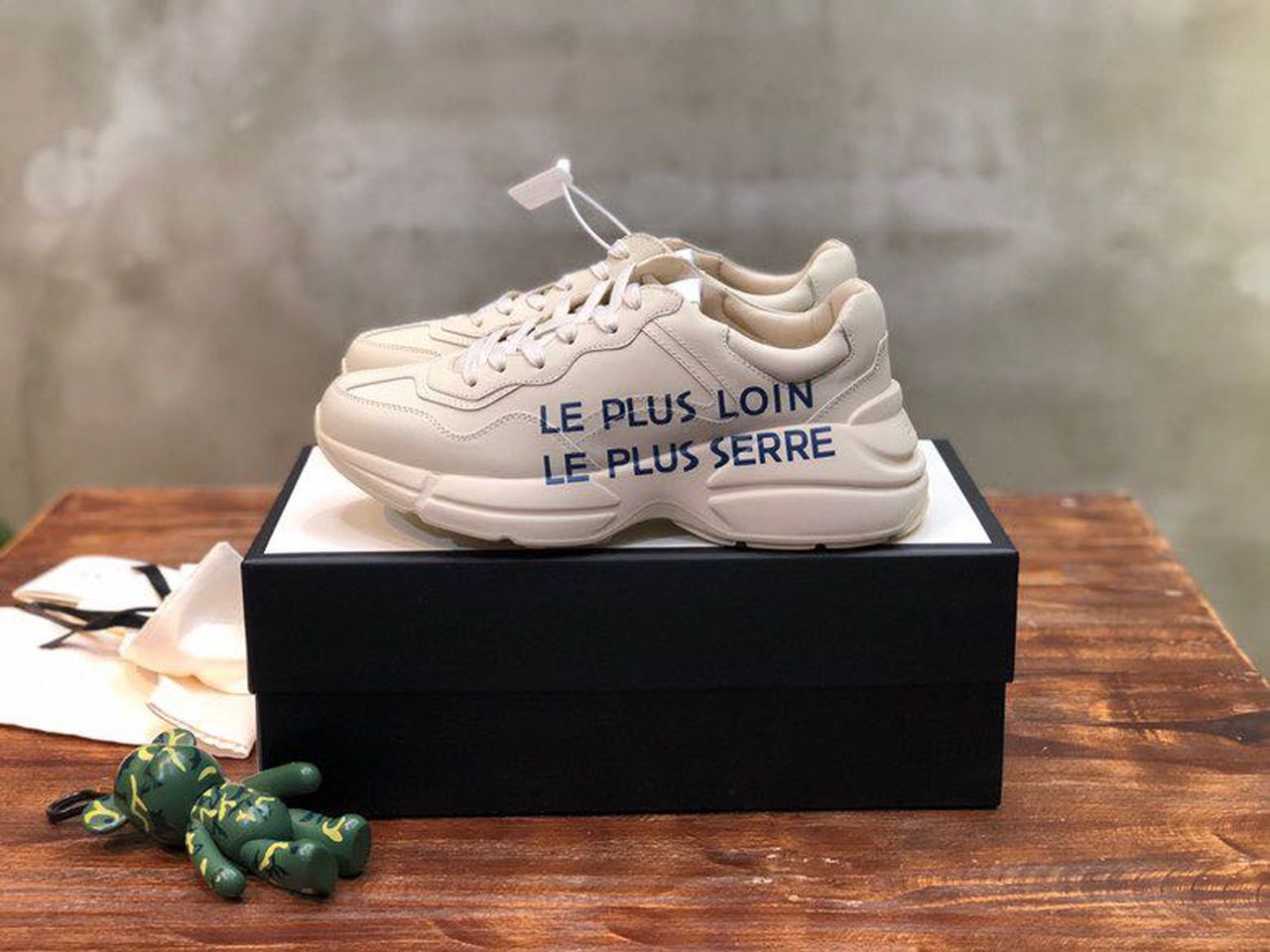 Gucci Le Plus Loin Rhyton Dad Sneakers Calfskin Leather Spring/Summer Collection Off White - Soul Replicas