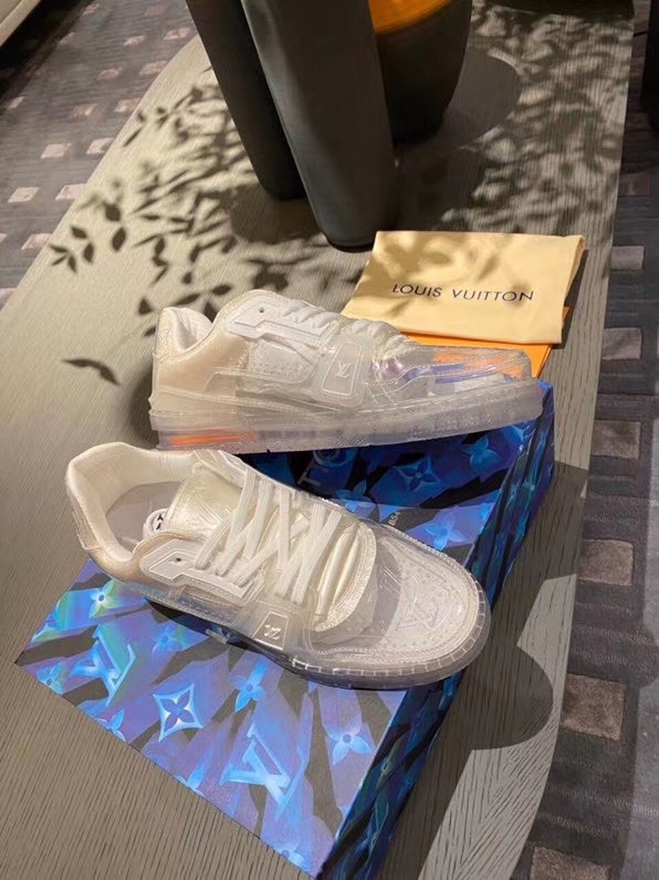 Louis Vuitton Trainer Sneaker Transparent Virgil Abloh For Women LV - Soul Replicas