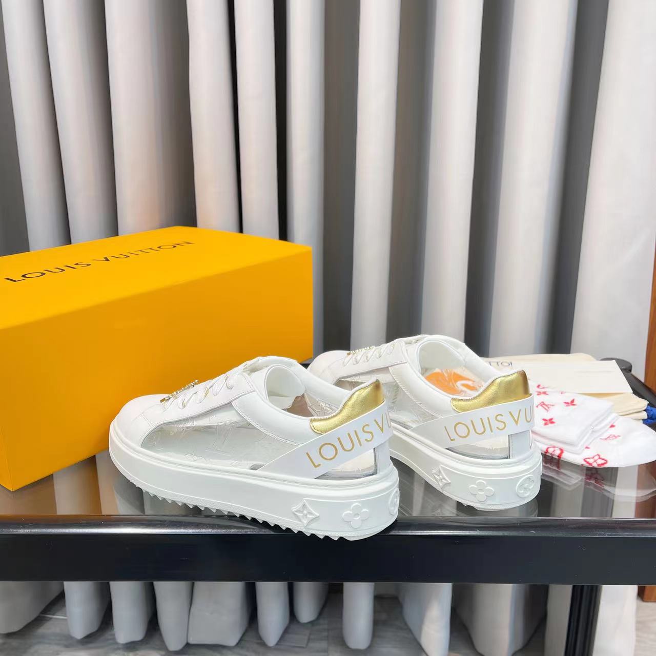 Louis Vuitton Women's Time Out Sneaker Gold For Women LV - Soul Replicas