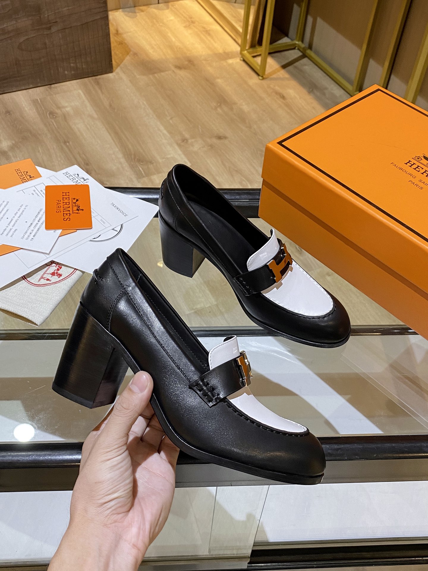 Hermes  Shoes Heel White For Women 2.8in/7cm - Soul Replicas