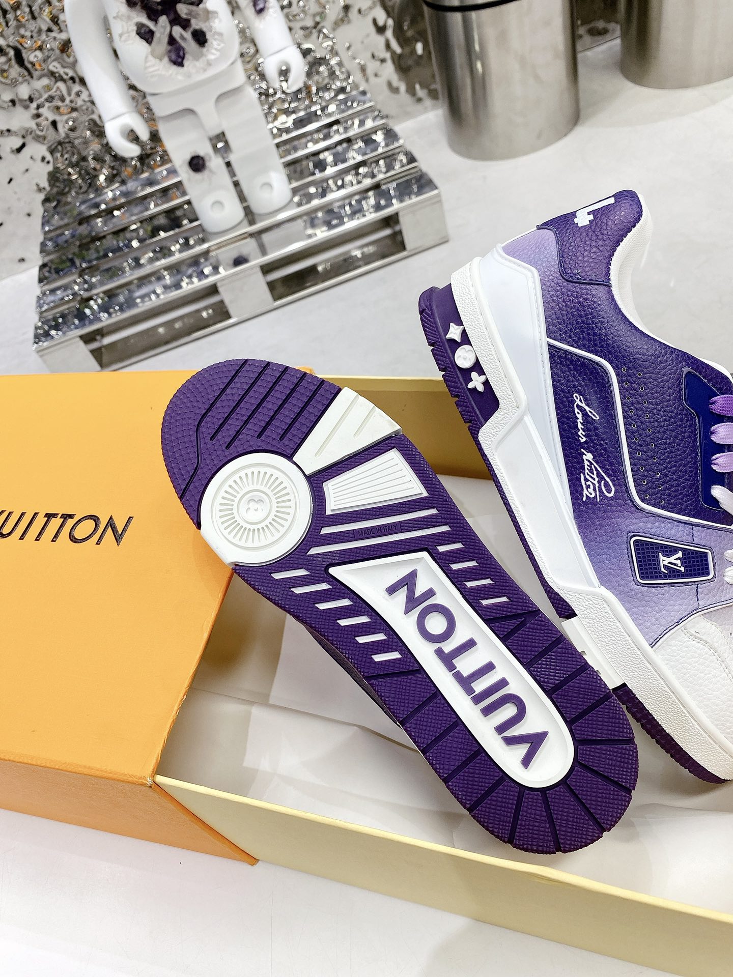 Louis Vuitton Women's LV Trainers Violet For Women LV - Soul Replicas