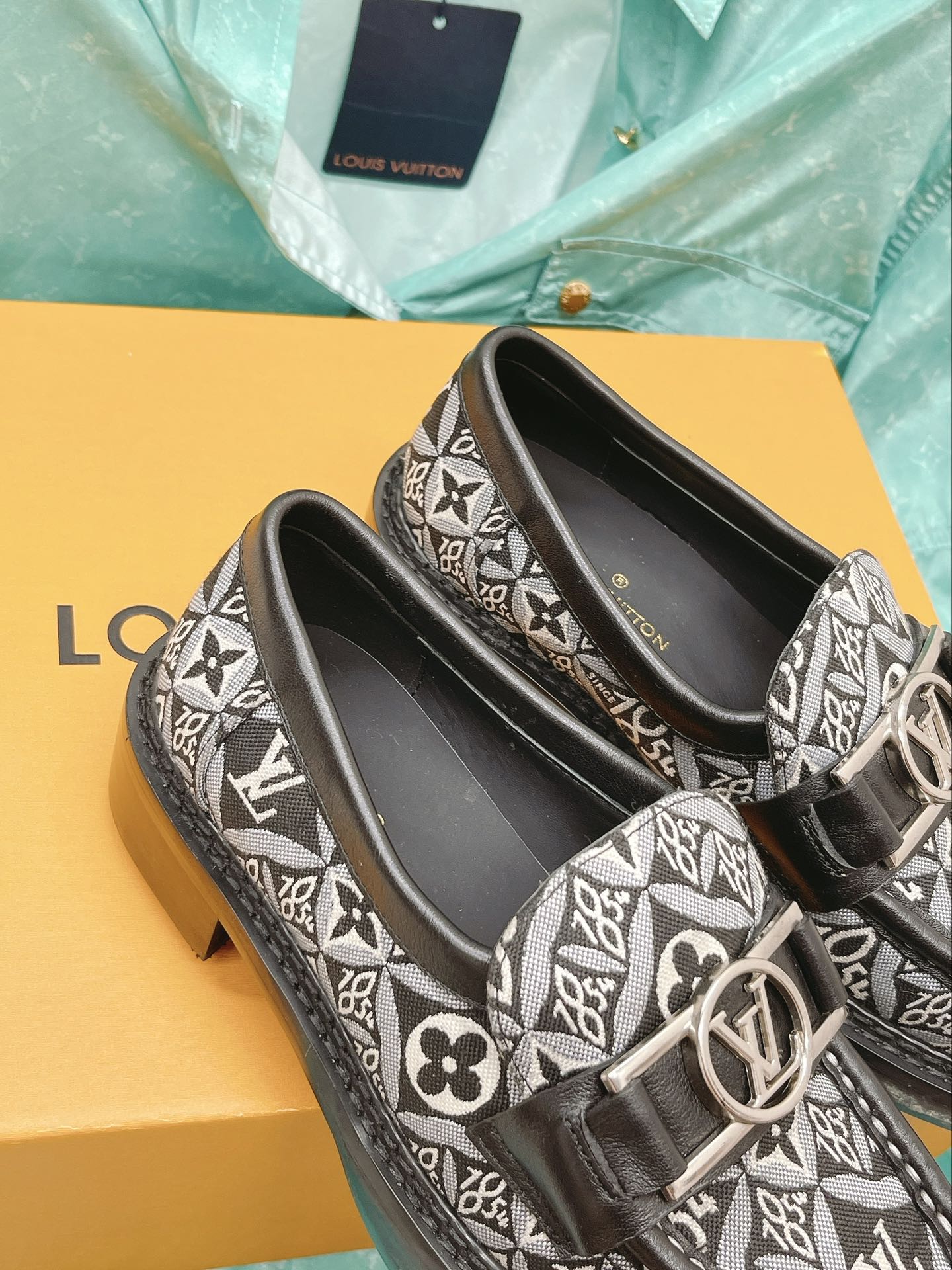 Louis Vuitton Women's Academy Loafer Black And White For Women LV - Soul Replicas