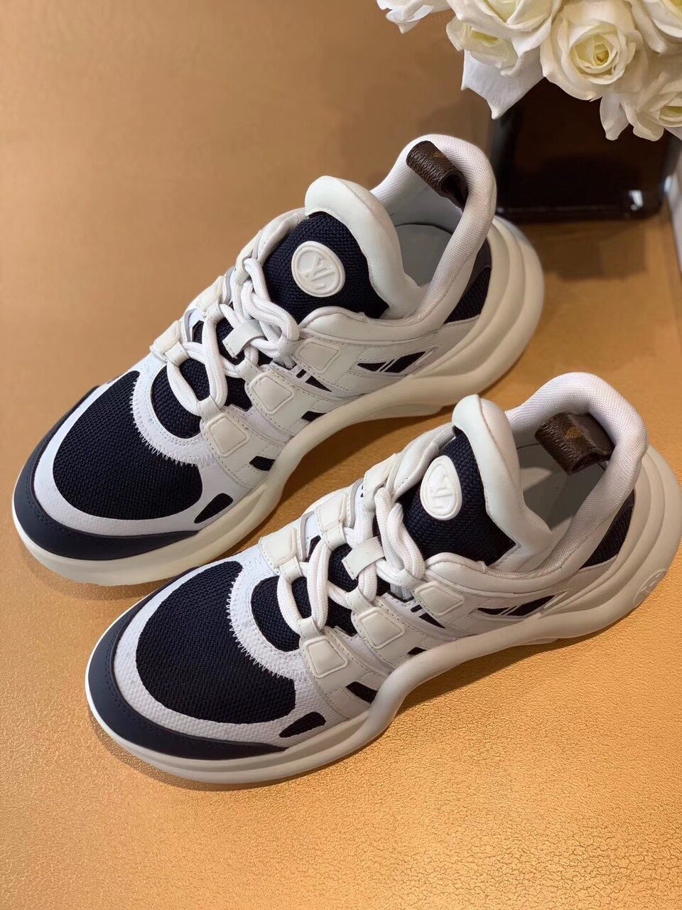 Louis Vuitton LV Archlight Sneaker Mix Of Materials Navy Blue For Women LV - Soul Replicas