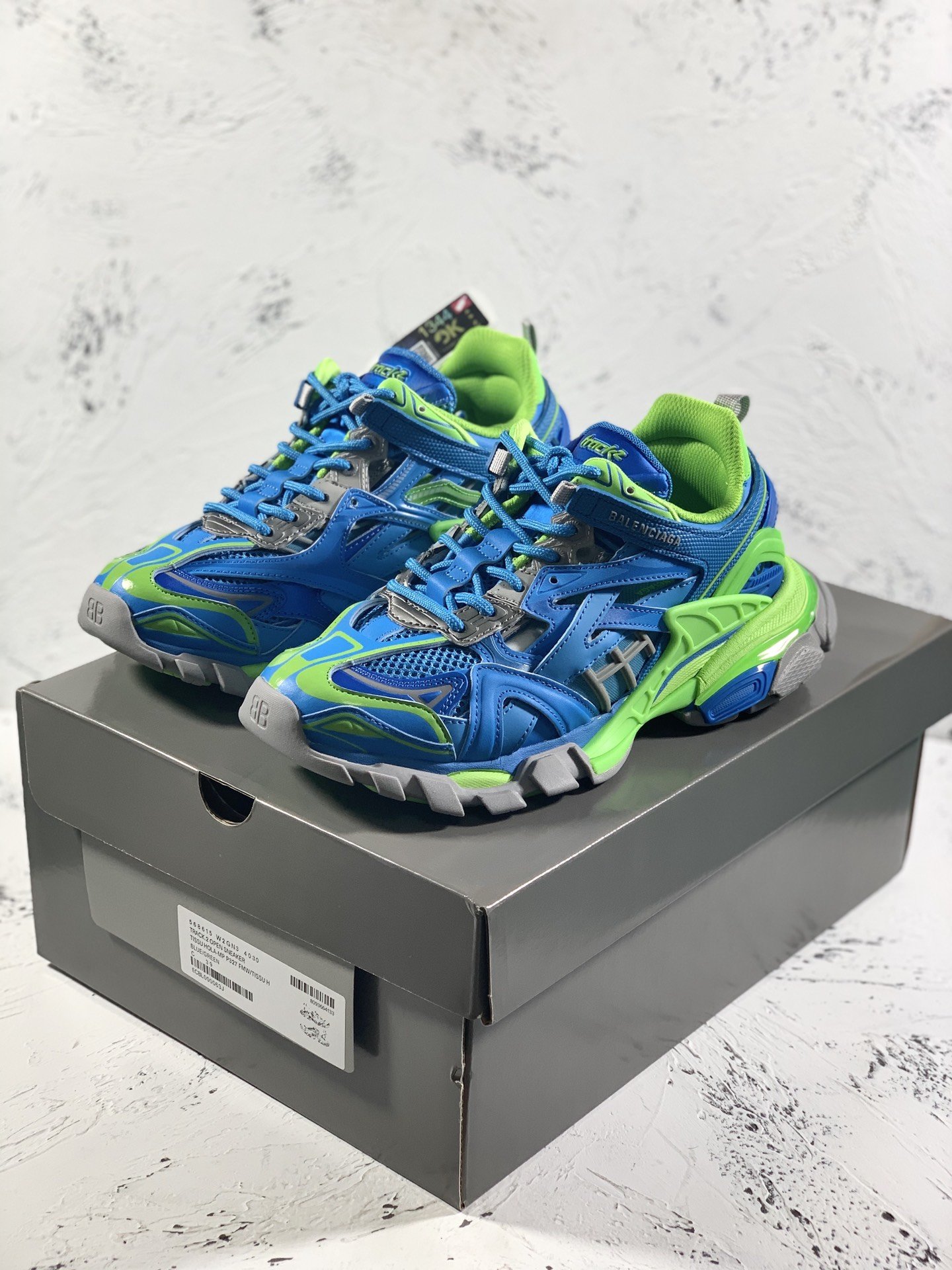 Balenciaga Track.2 Clear Sole Trainers Blue For Women - Soul Replicas