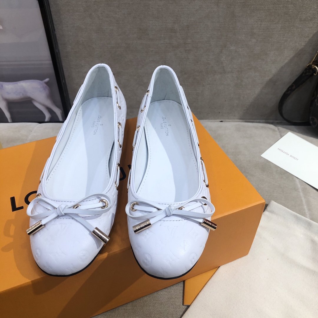 Louis Vuitton Gloria Flat Loafer White For Women LV - Soul Replicas