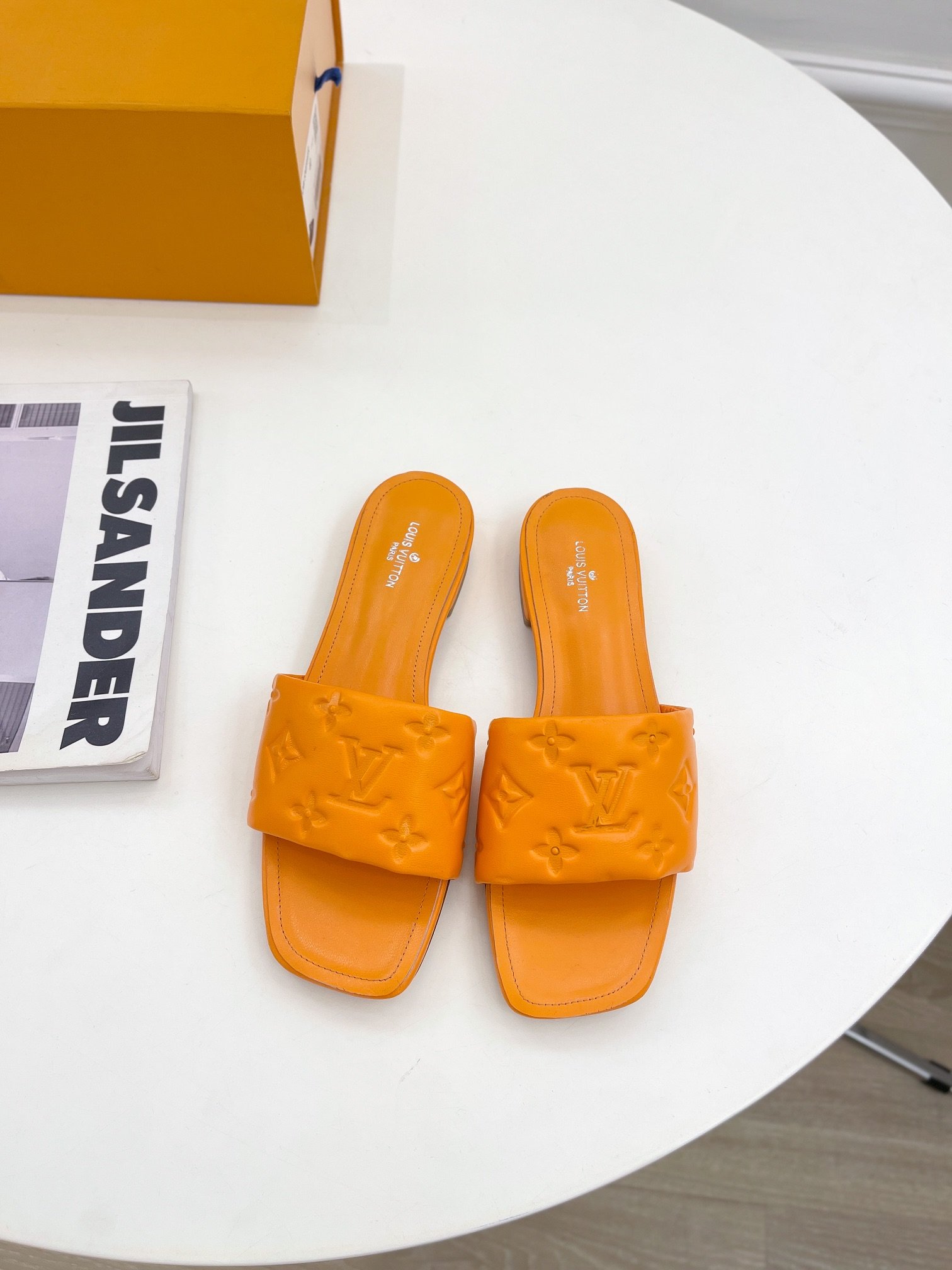 Louis Vuitton Women's Revival Flat Mule Orange For Women LV - Soul Replicas