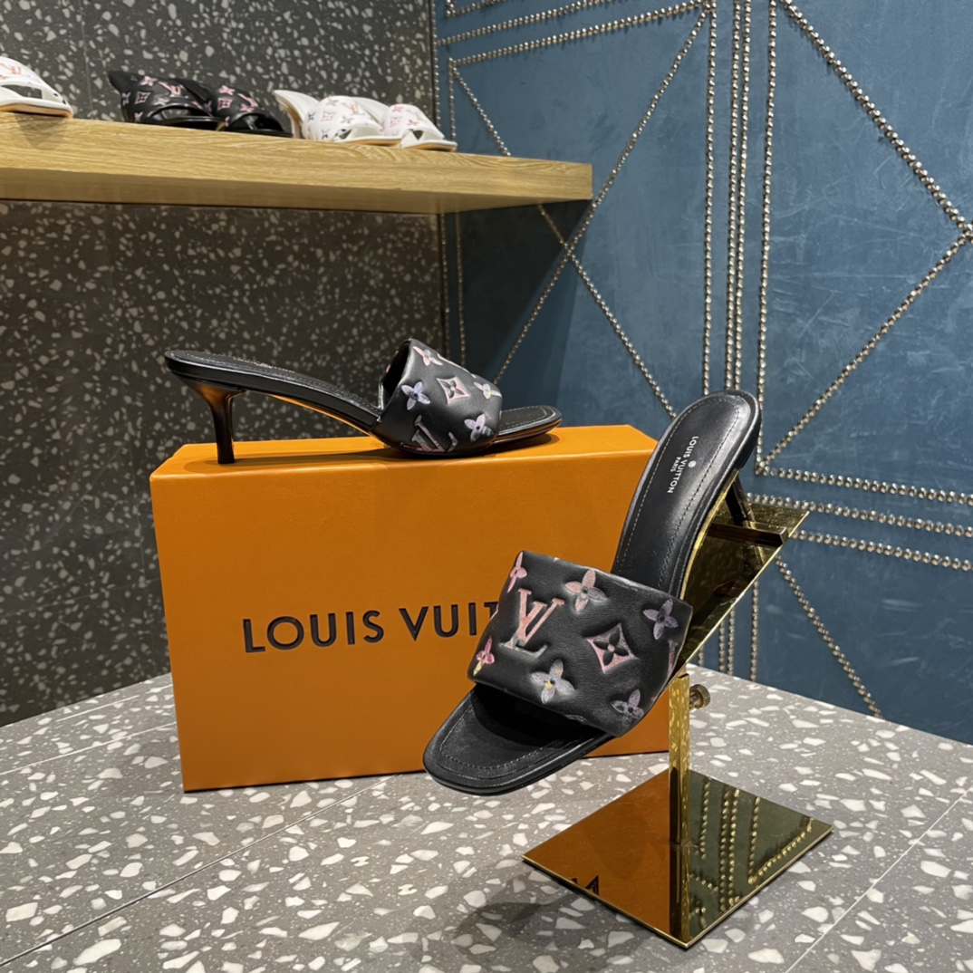 Louis Vuitton Women's Revival Mule Black For Women LV - Soul Replicas