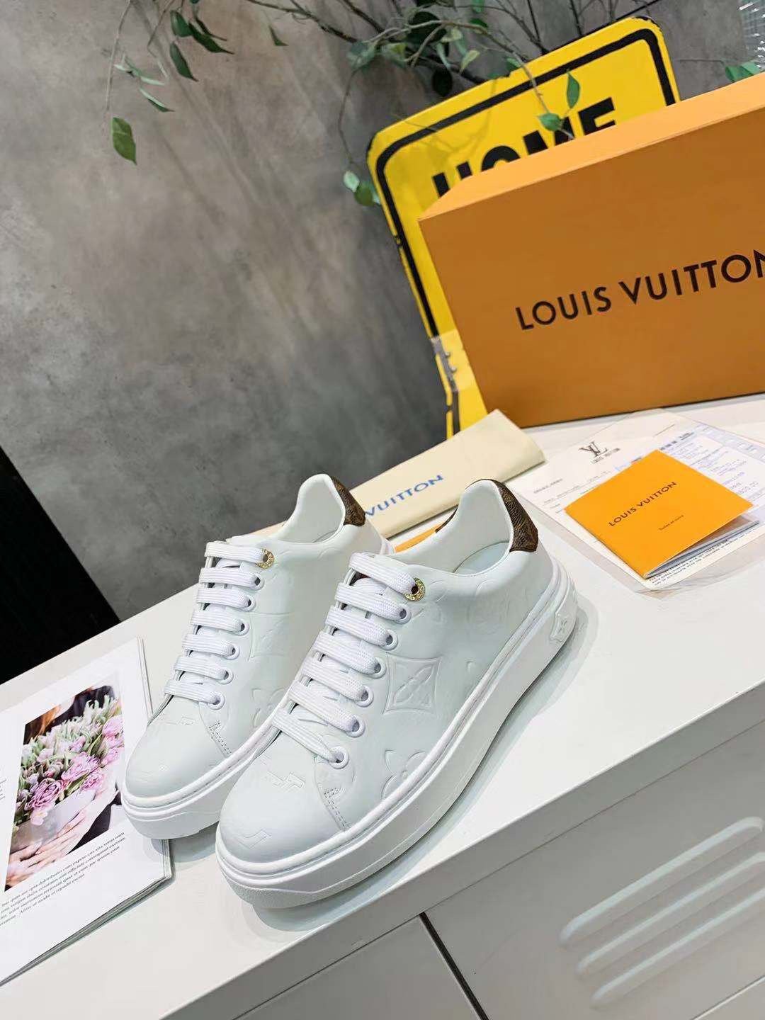 Louis Vuitton Time Out Sneaker White For Women LV - Soul Replicas