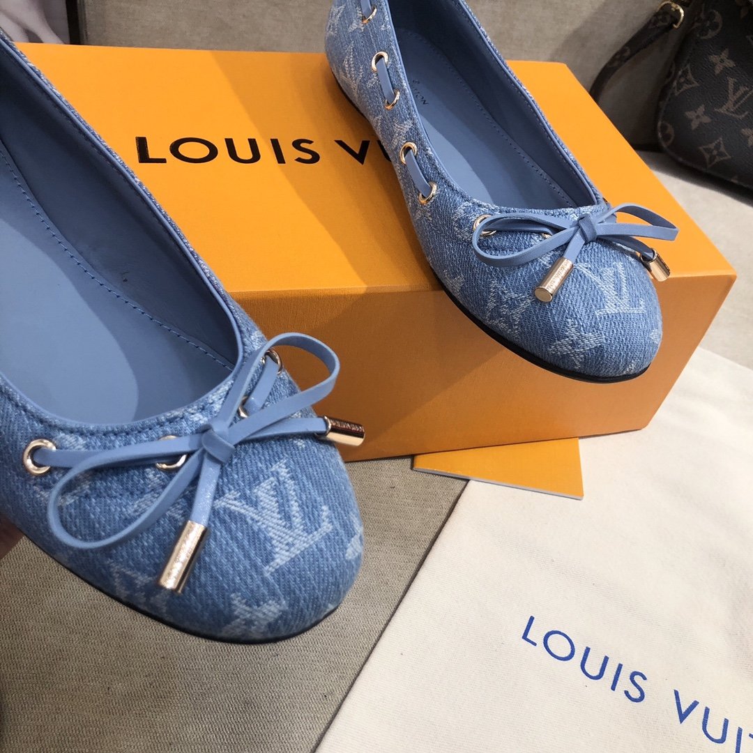 Louis Vuitton Gloria Flat Loafer Blue For Women LV - Soul Replicas