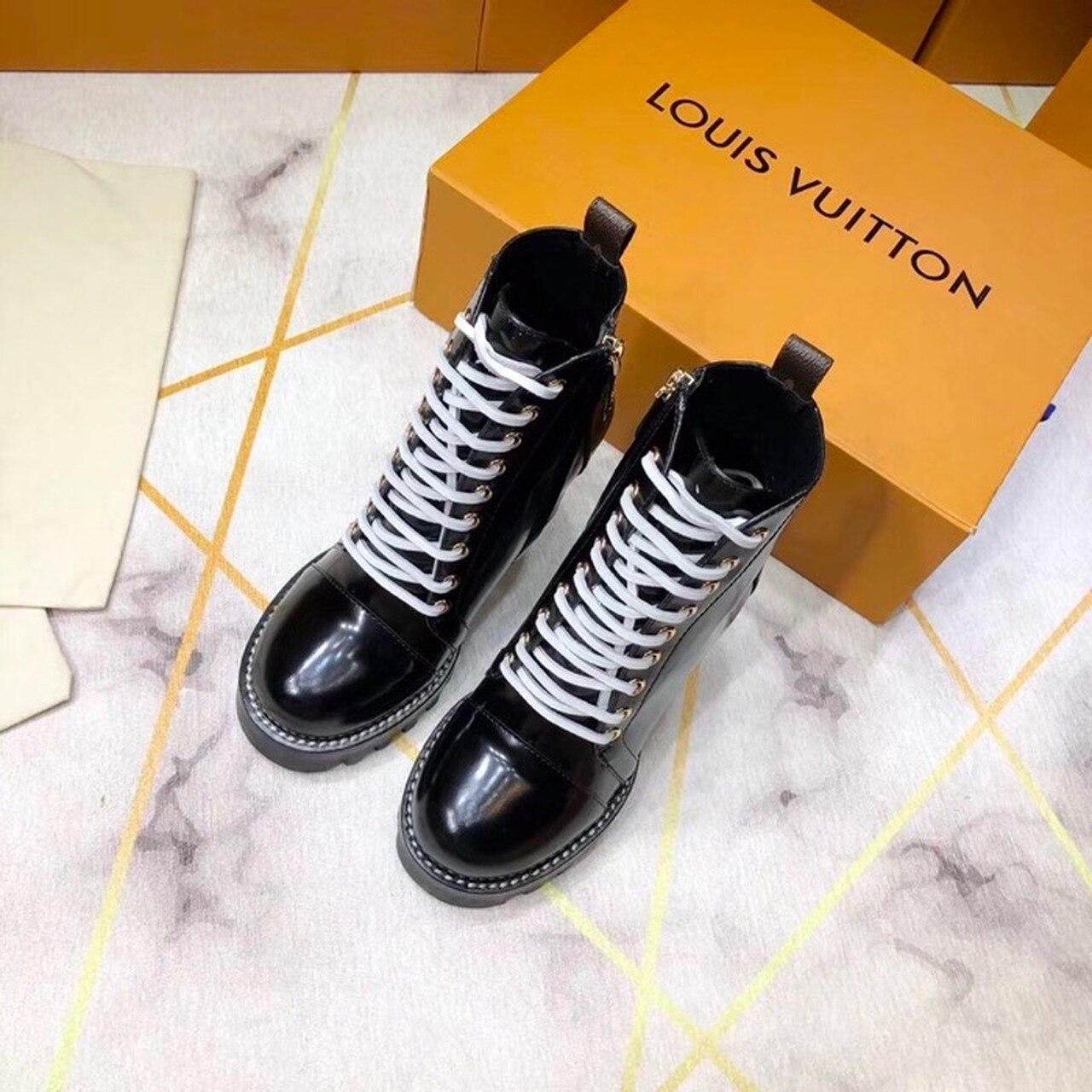 Louis Vuitton Star Trail Ankle Boot Black For Women LV - Soul Replicas