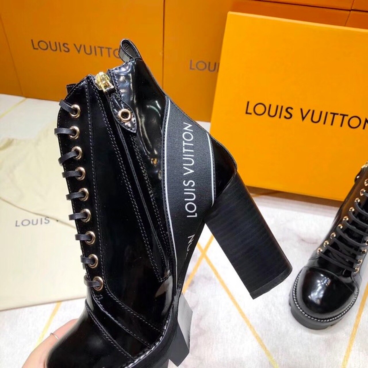 Louis Vuitton Star Trail Ankle Boot Black For Women LV - Soul Replicas