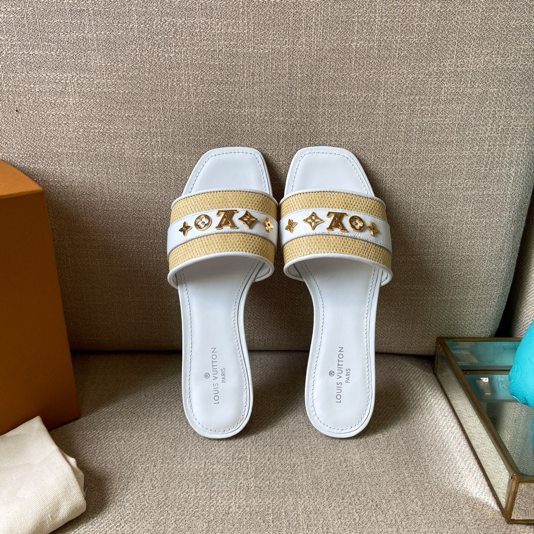 Louis Vuitton Women's Lock It Mule White For Women LV - Soul Replicas