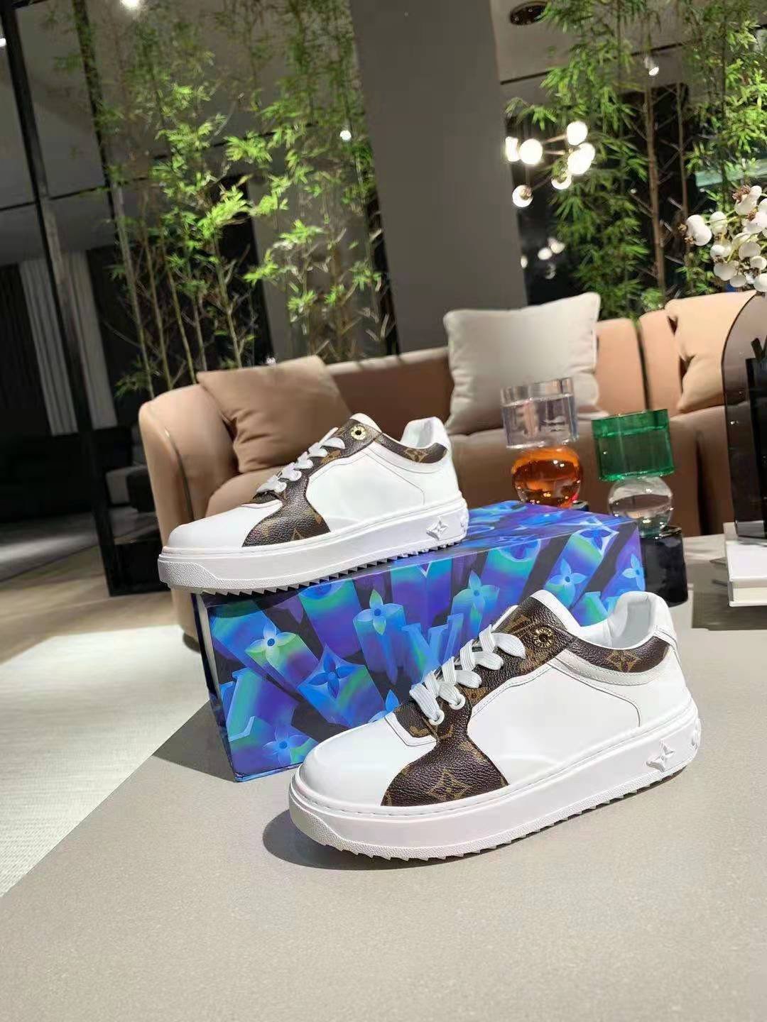 Louis Vuitton Time Out Sneaker White/Brown For Women LV - Soul Replicas