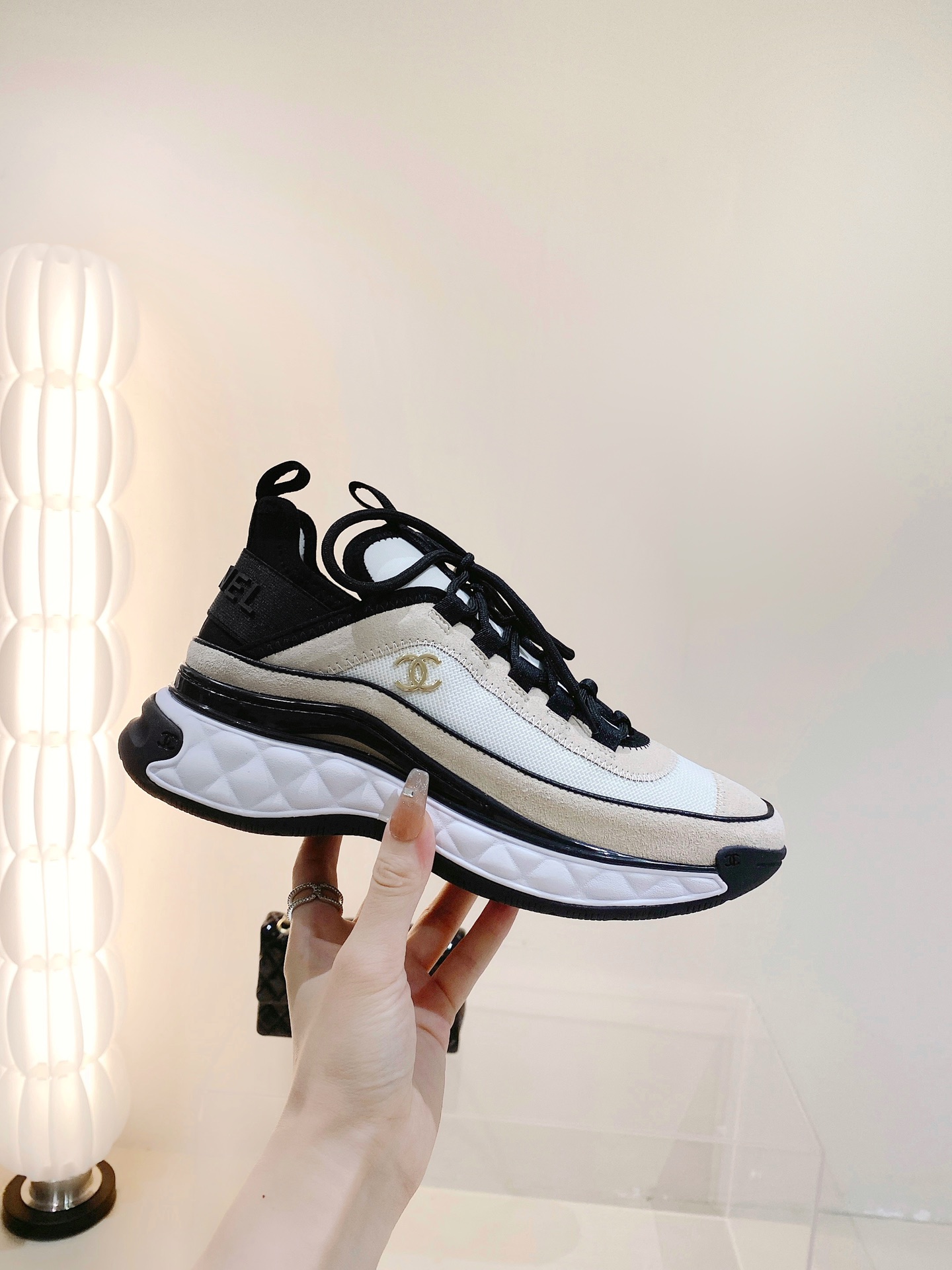 Chanel Women's Sneakers Beige For Women - Soul Replicas