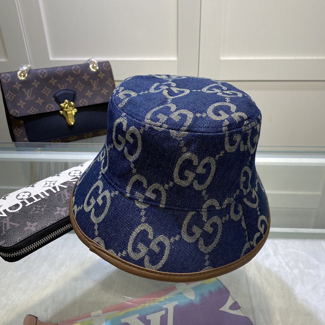 Gucci Canvas Bucket Hat Blue - Soul Replicas