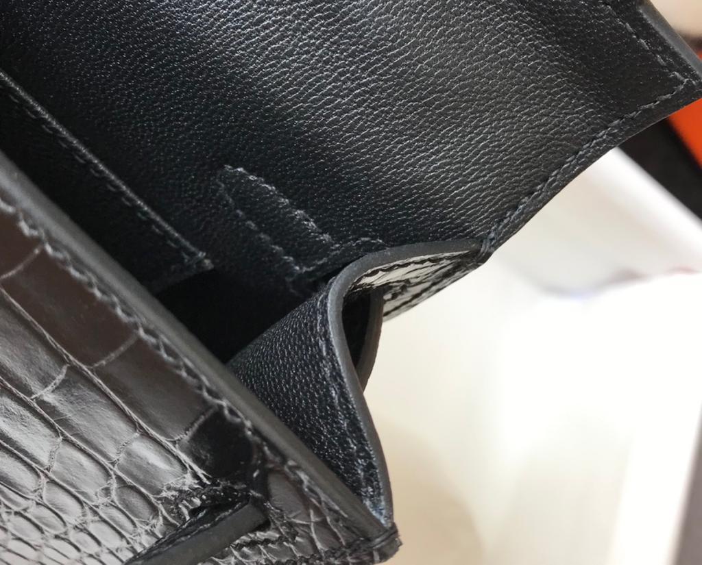 Hermes Mini Kelly 19 Black Silver Toned Hardware Bag For Women. Women-s Handbags. Shoulder Bags 7.5in/19cm - Soul Replicas