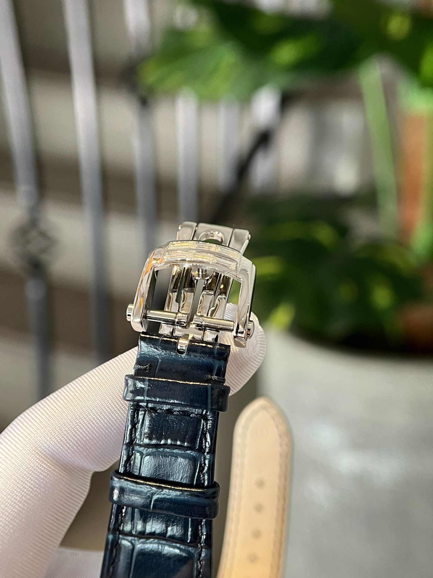 Patek Philippe Replica Watch Nautilus 5724 Custom Moissanite Diamonds Leather Strap 40mm - Soul Replicas