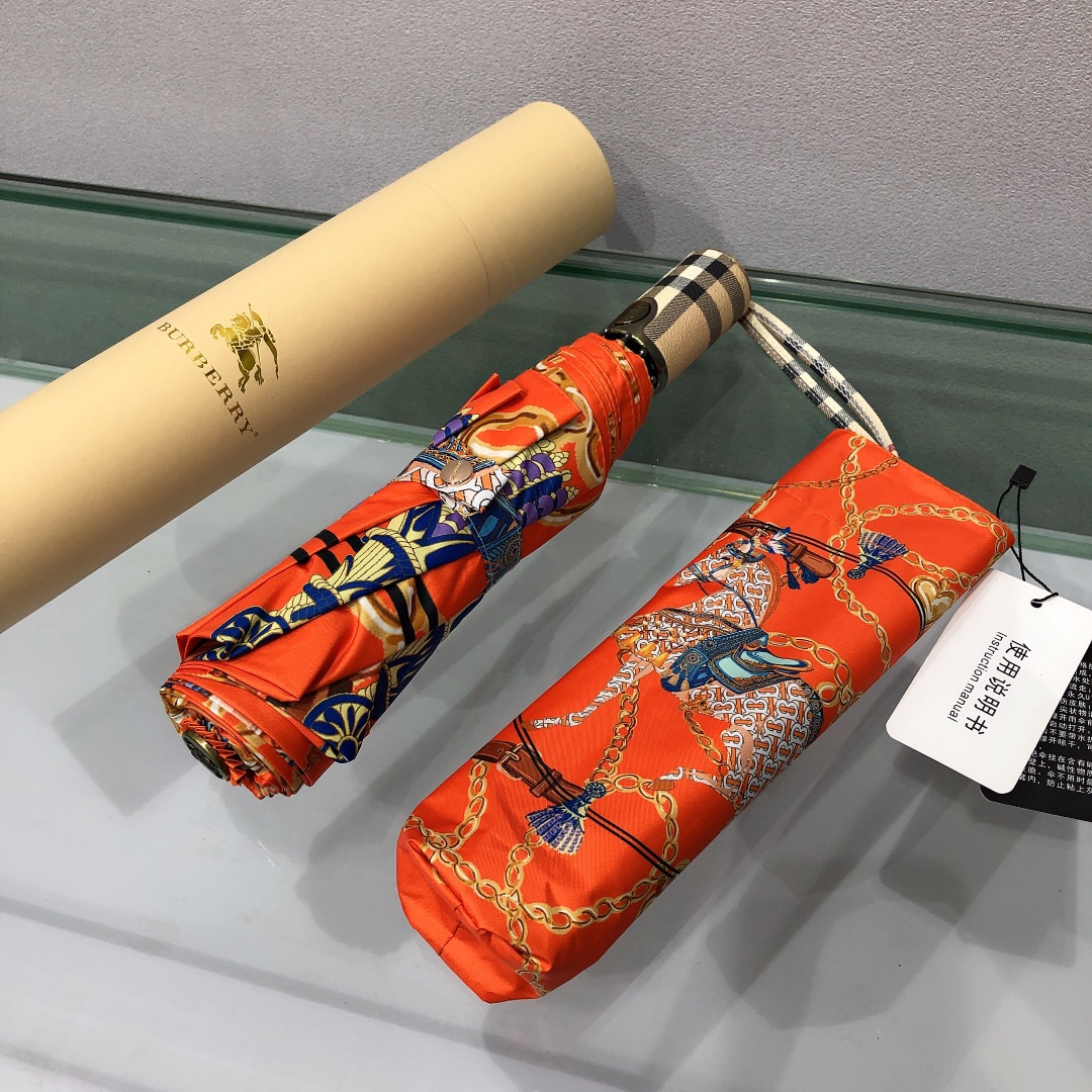 Hermes Pluie De H Folding Umbrella Orange - Soul Replicas