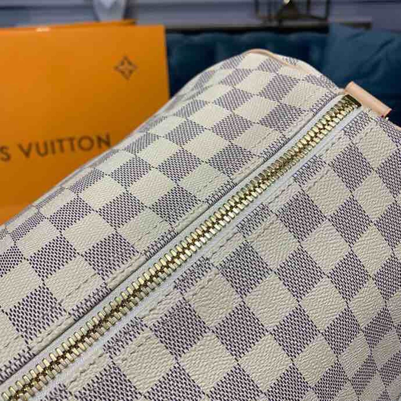 Louis Vuitton Keepall Bandouliere 55 Damier Azur Canvas For Women. Women-s Handbags. Travel Bags 21.7in/55cm LV N41429 - Soul Replicas