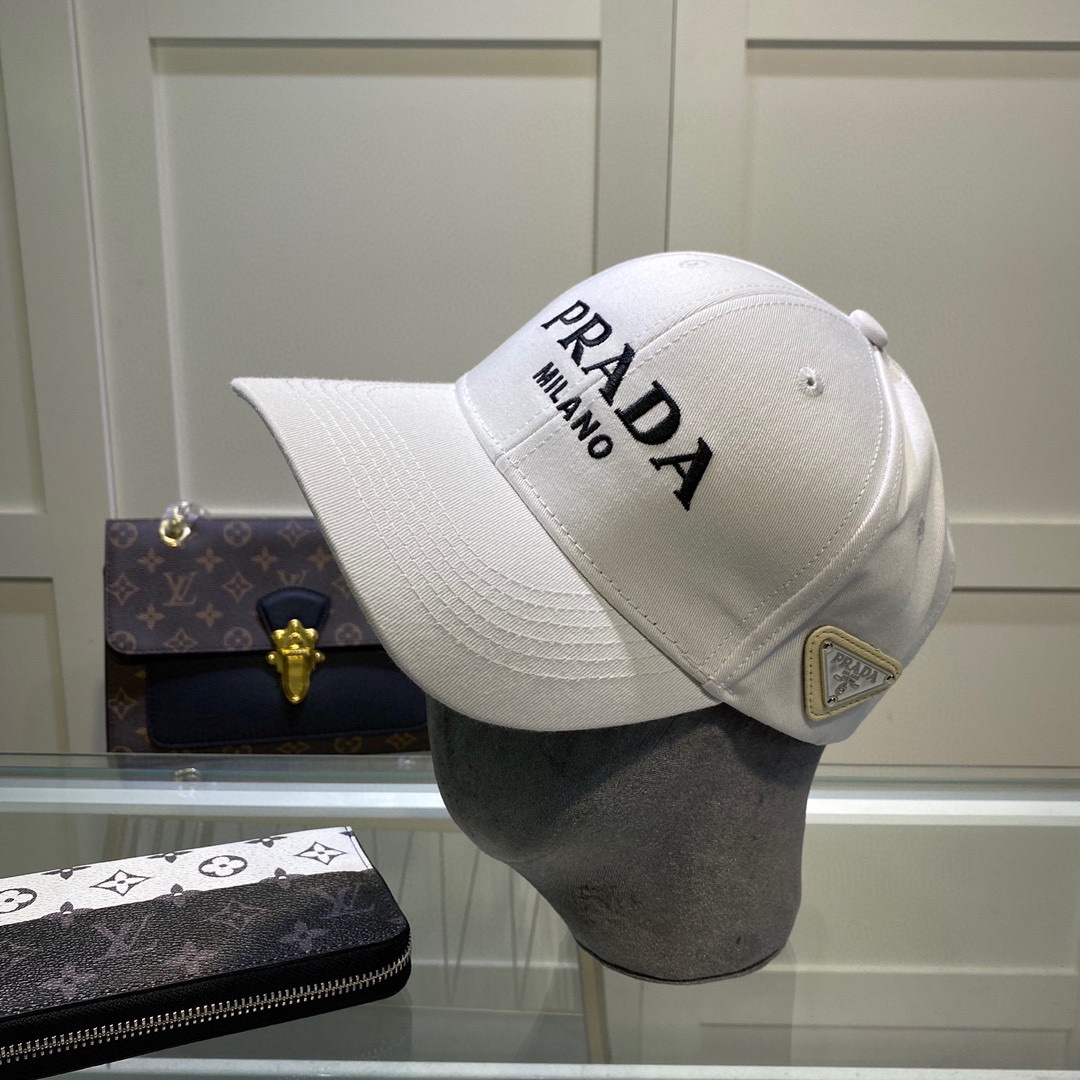 Prada Denim Baseball Cap White Prada Cap - Soul Replicas