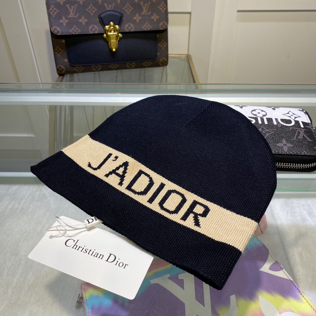 Dior Pompom Beanie In Black - Soul Replicas