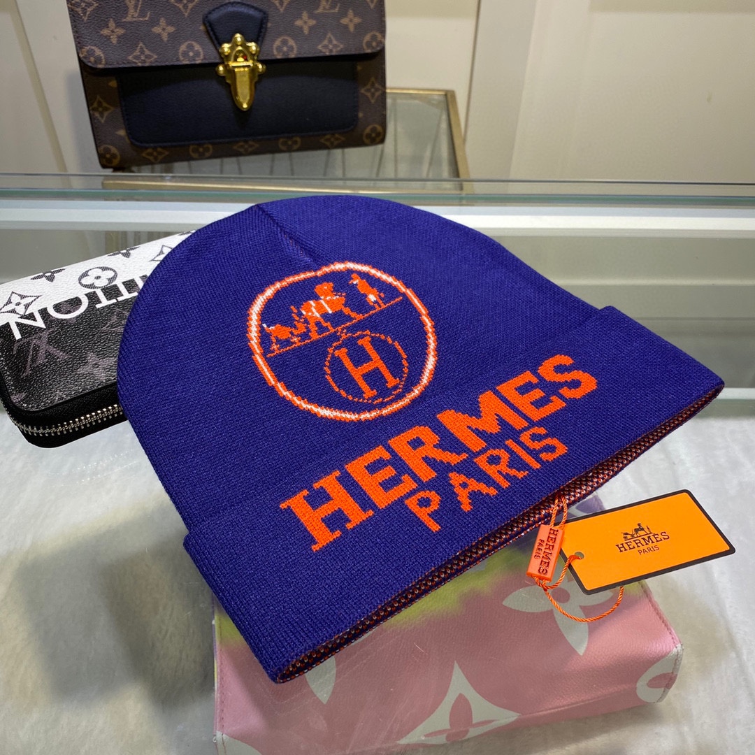 Hermes Frequence Beanie In Blue - Soul Replicas
