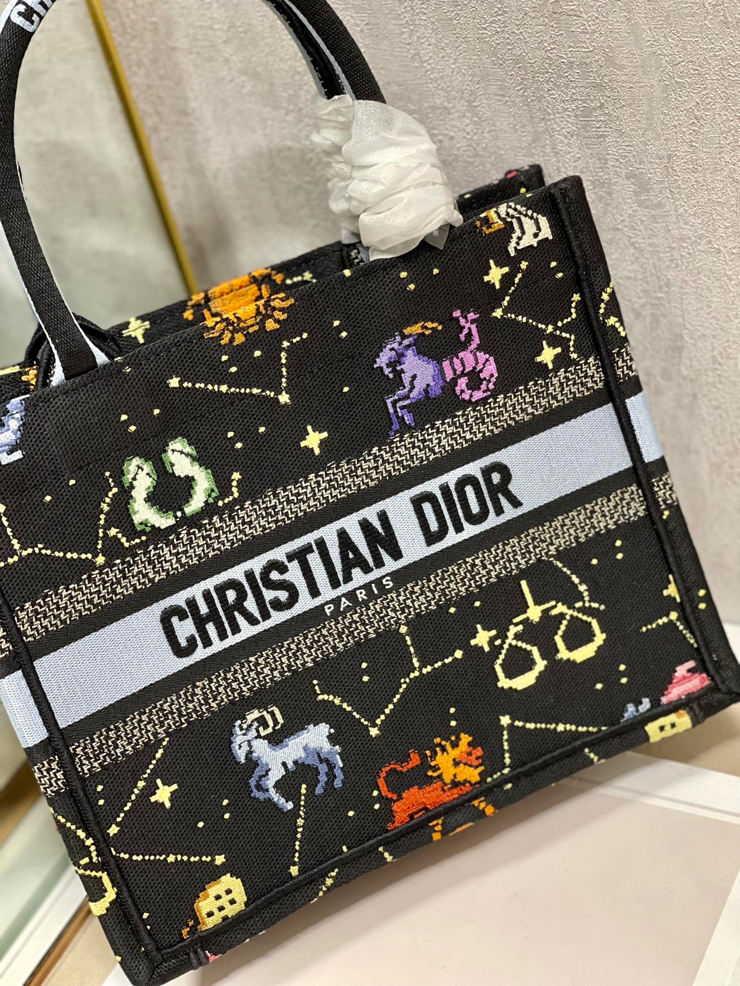 Christian Dior Small Dior Book Tote Black. For Women. Women's Handbags 26.5cm/10.5in CD - Soul Replicas