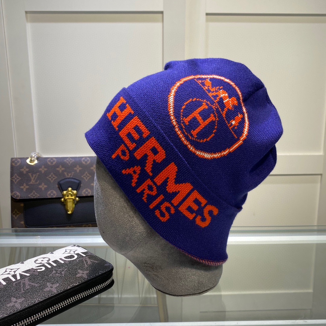 Hermes Frequence Beanie In Blue - Soul Replicas