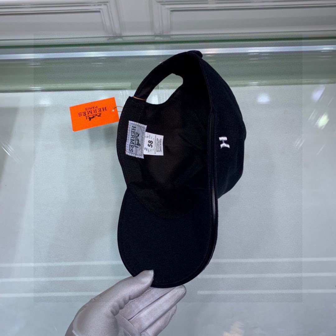 Hermes Davis H Primavera Cap Black Hermes Cap - Soul Replicas