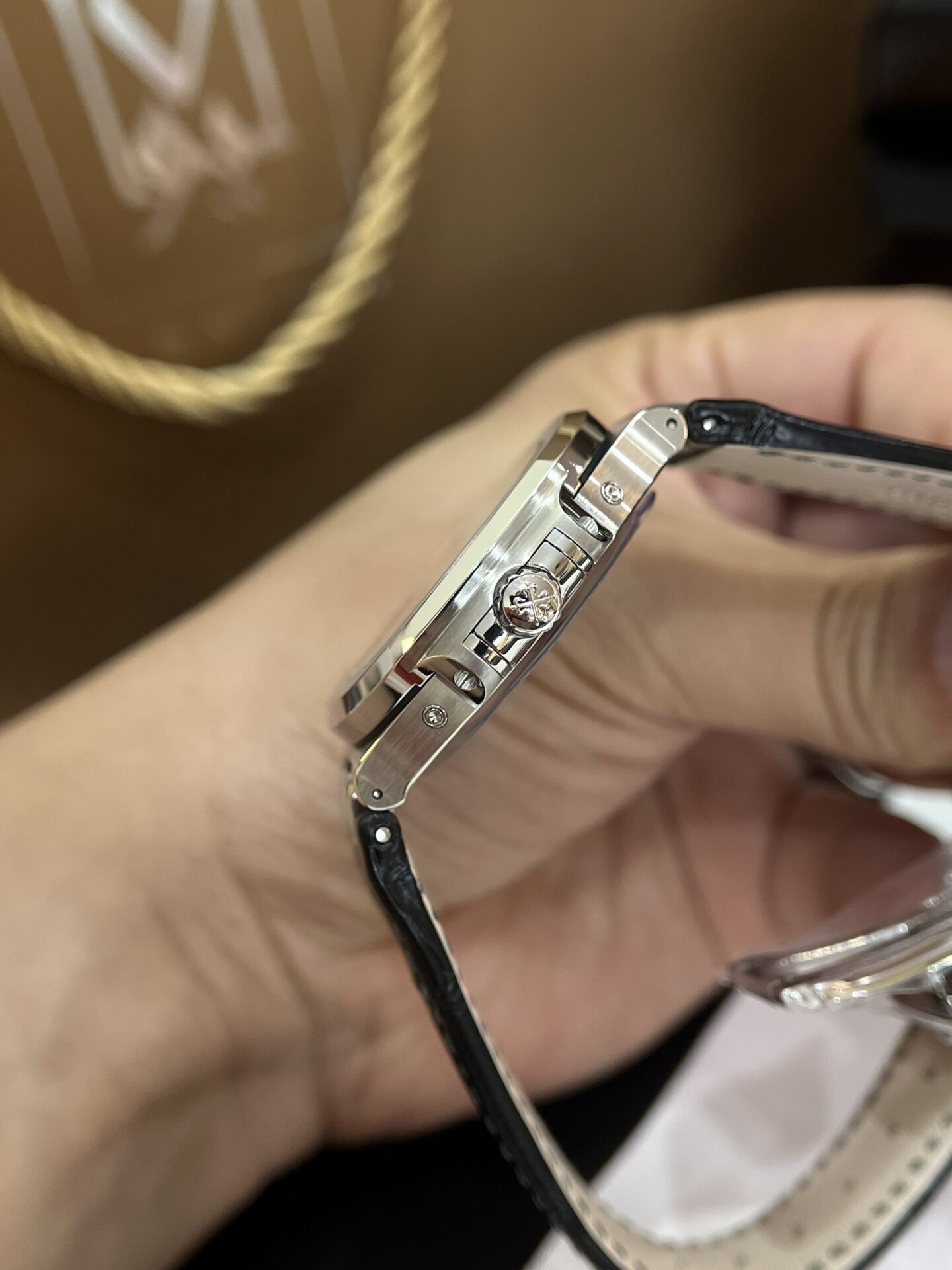 Patek Philippe Replica Watch Nautilus 5726G Black Leather Strap GR Factory 40.5mm - Soul Replicas