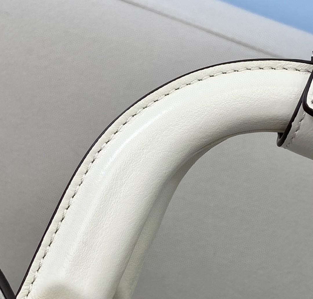 Fendi Small FF Tote Shoulder White Bag For Woman 30cm/12in - Soul Replicas