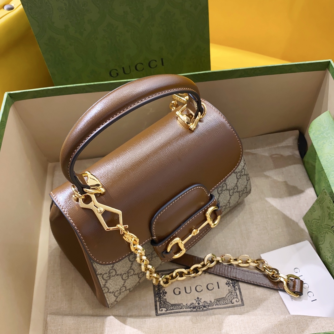 Gucci Horsebit 1955 Mini Bag Brown For Women. Women-s Bags 8.7in/22cm Gucci ‎703848 9AAAJ 8563 - Soul Replicas